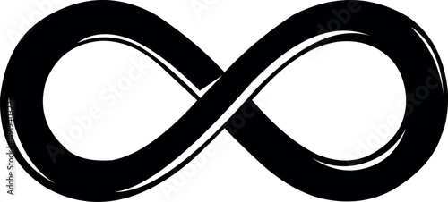 vector illustracion black and white infinity symbol 
