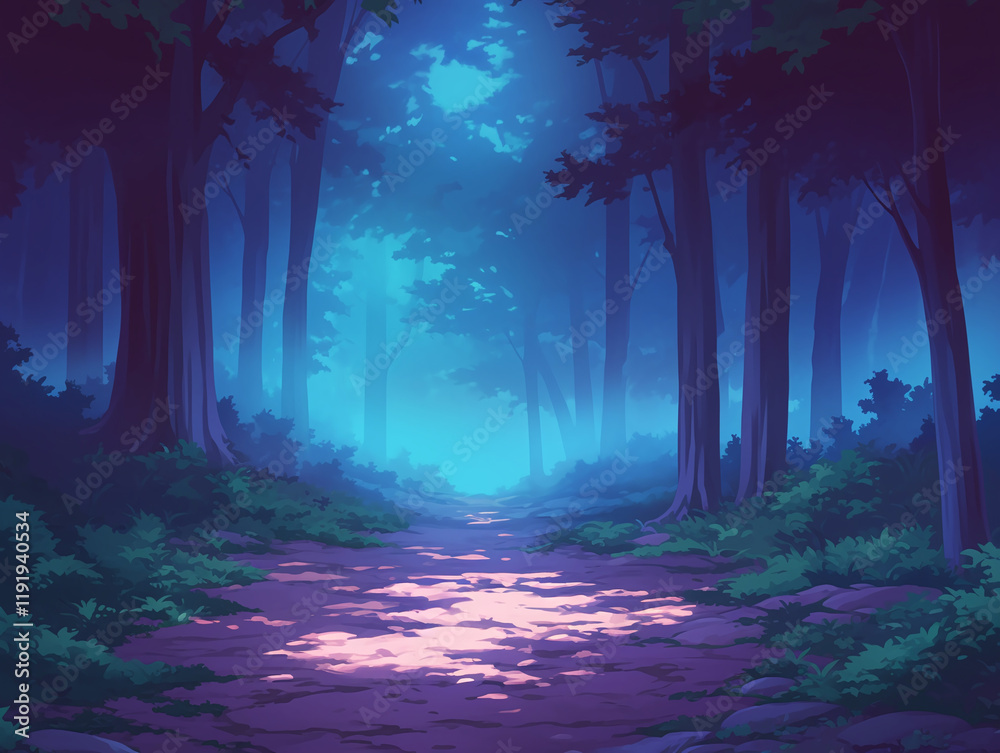 Fototapeta premium Enchanted Forest Pathway at Dawn