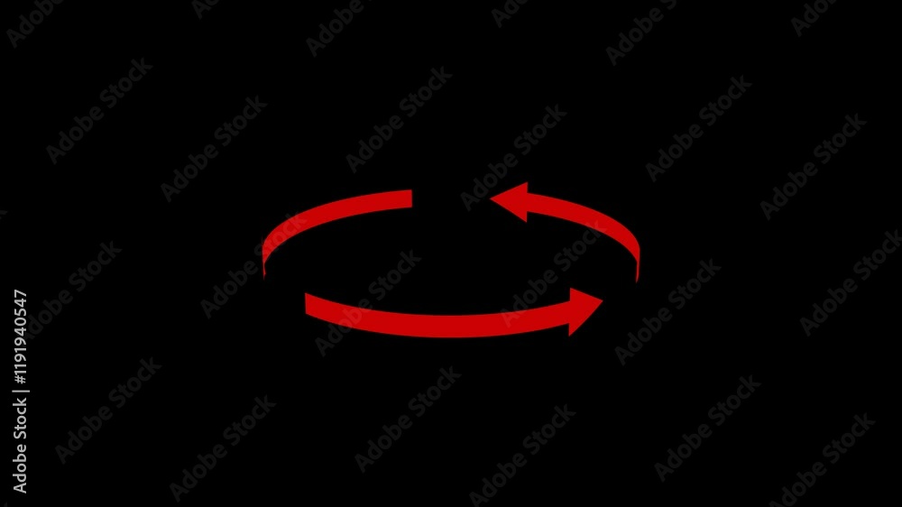 custom made wallpaper toronto digitalRed 3 arrows rotating circular motion, 3D, alpha channel