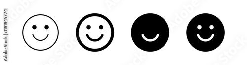 happy smiley face emoticon . smile icon vector emoji