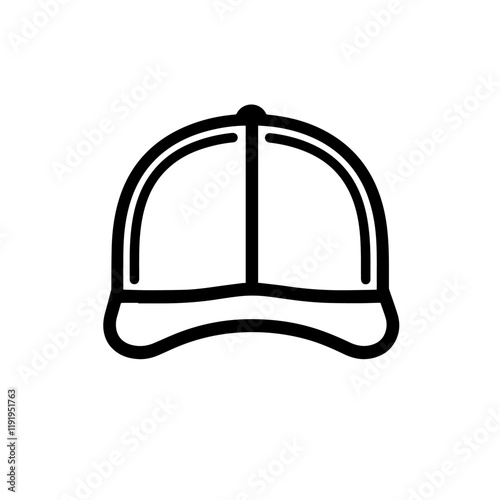 A Cap line art vector illustration