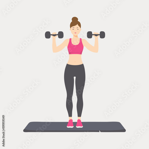 woman lifting weights