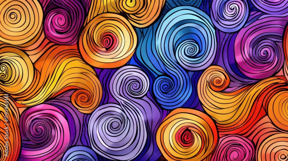 A vibrant, swirling abstract pattern in various colors creating a dynamic visual effect. A vibrant, swirling abstract pattern in various colors creating a dynamic visual effect.