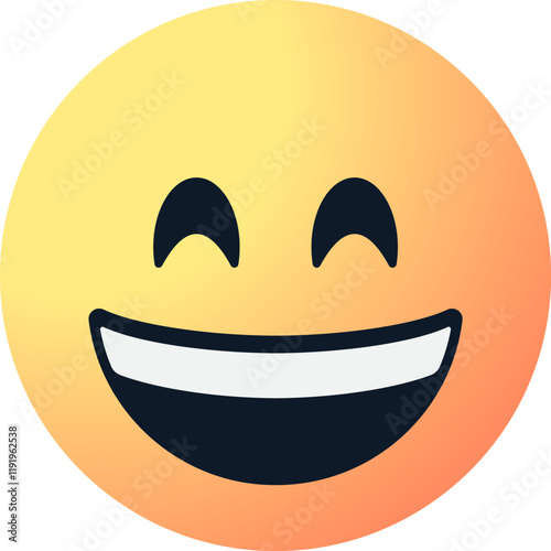 happy smile emoticon, smiley face with smiling eyes emoji, grinning face emotion