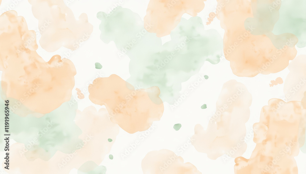 Obraz premium Peach and Mint Watercolor Abstract Background