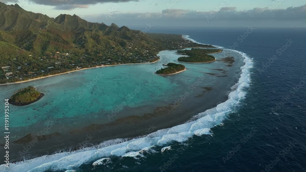 1km out to see flying near Muri Lagoon rarotonga cook islands with a drone