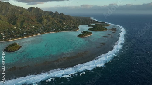 1km out to see flying near Muri Lagoon rarotonga cook islands with a drone