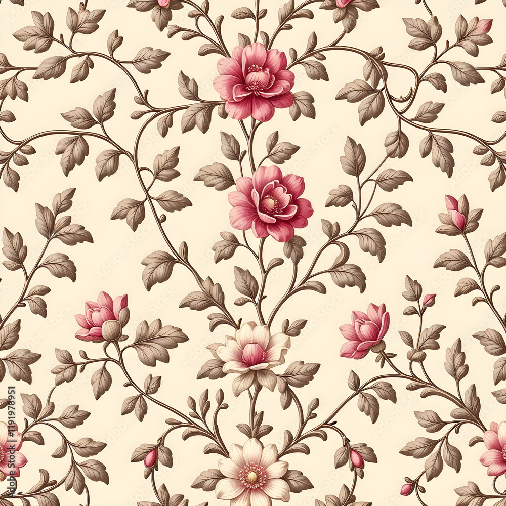 Obraz premium seamless pattern with flowers