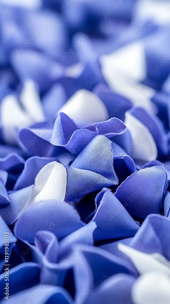 Fototapeta premium Soft purple white petals gently layered close up. AI Generated