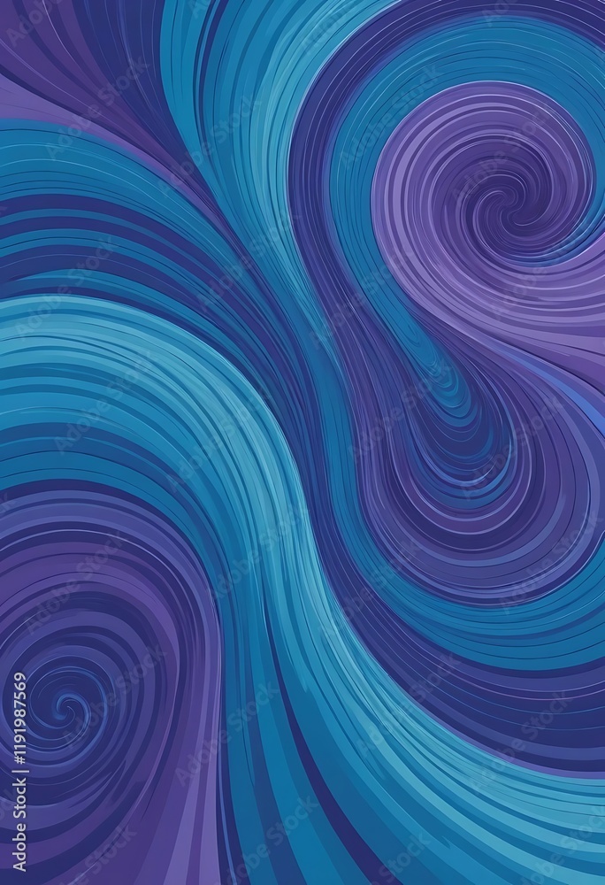 Obraz premium Abstract Swirling Blue and Purple Wave Pattern