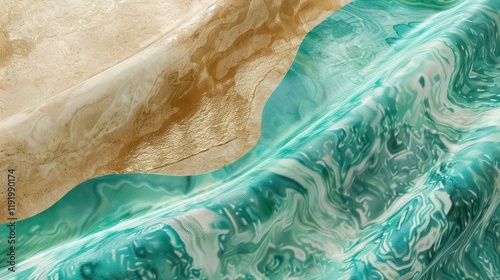 Wallpaper Mural Abstract representation of flowing water and sand textures in a vibrant color palette. Torontodigital.ca