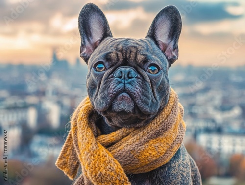 Dog with Scarf photo