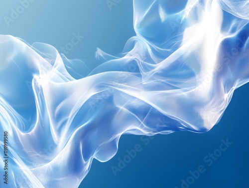 A blue and white wave with a lot of white specks