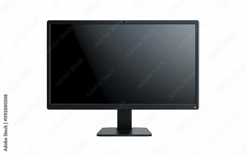 Black monitor display, studio, blank screen, website mockup Black monitor display, studio, blank screen, website mockup