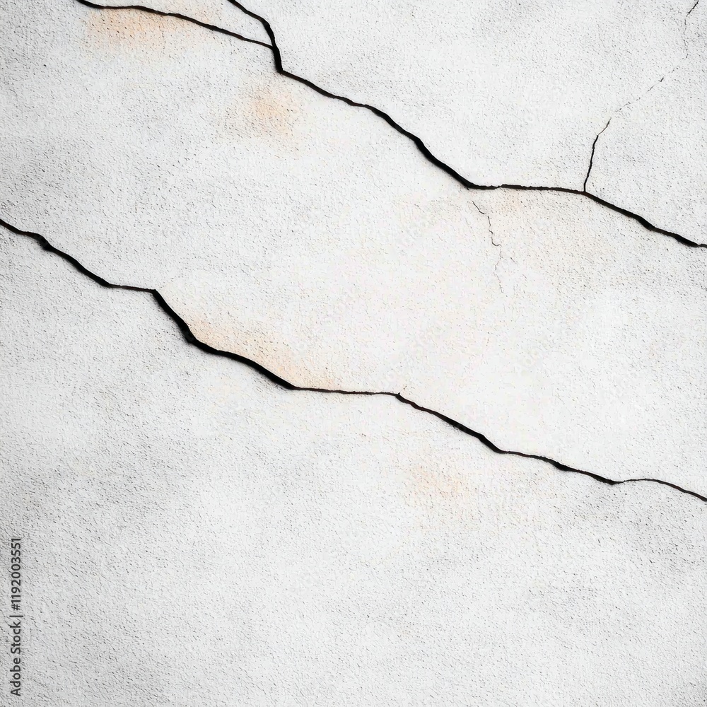 Obraz premium Cracked Plaster Wall Texture Grunge Grey White Background Abstract