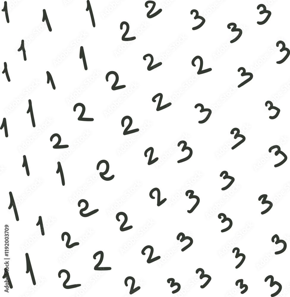 The background or texture consists of repeating painted numbers The background or texture consists of repeating painted numbers