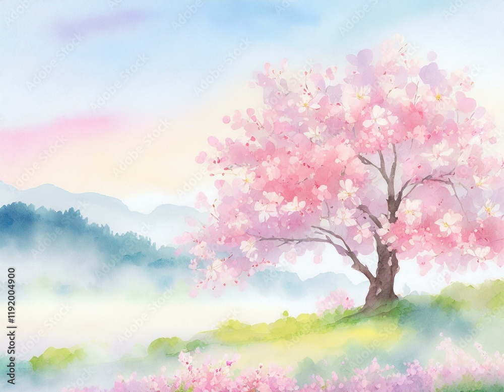 桜の木のイラスト 桜の木のイラスト