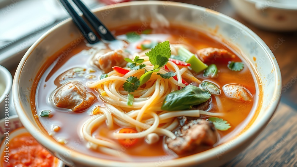 Delicious Pho Noodles Bowl - High-Quality AI Food Photography Delicious Pho Noodles Bowl - High-Quality AI Food Photography