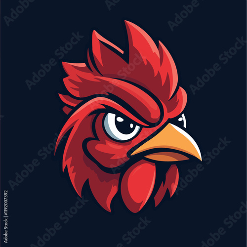 chicken rooster head mascot logo vector collection