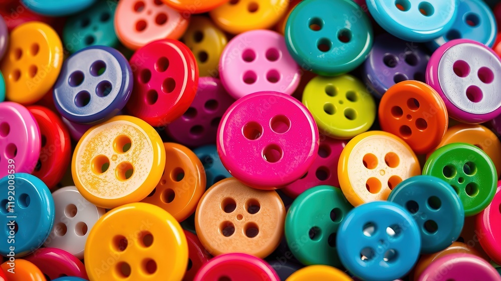 Four Hole Sewing Buttons - 80x26 Set - High-Resolution Image Four Hole Sewing Buttons - 80x26 Set - High-Resolution Image
