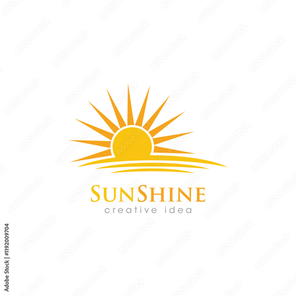 Fototapeta premium Creative Sun Concept Logo Design Template