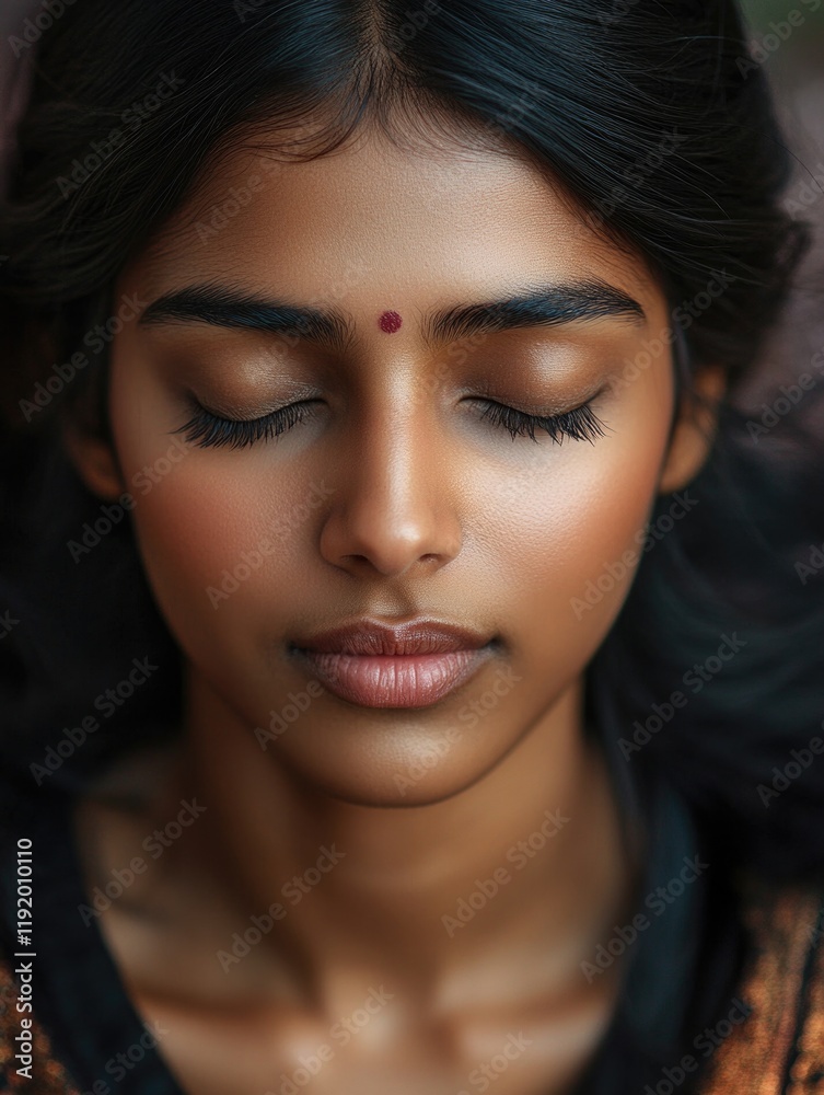 Fototapeta premium Woman with closed eyes