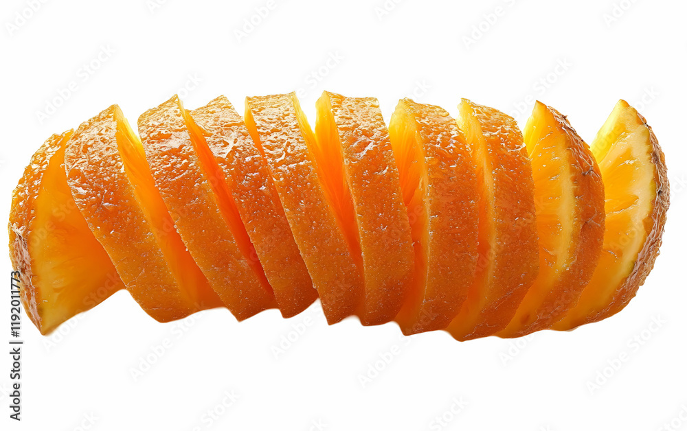 Sliced oranges, studio, white, food photography, recipe Sliced oranges, studio, white, food photography, recipe
