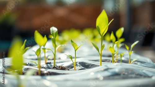 Organic Seedlings in Polyethylene Mulch - Growing Healthy Plants photo