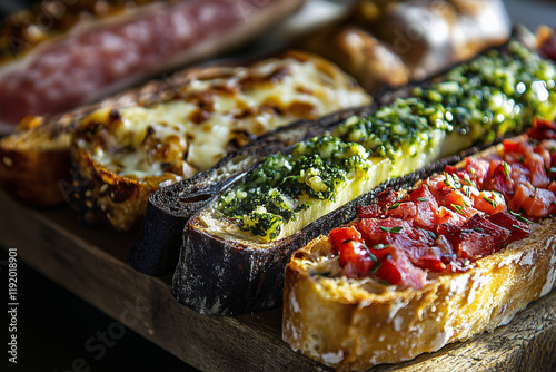 A close up of artisinal bread with unique flavours  photo