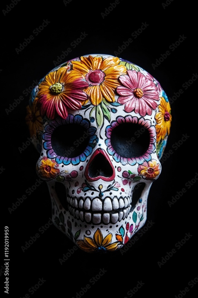 Sugar Skull with Flowers Sugar Skull with Flowers