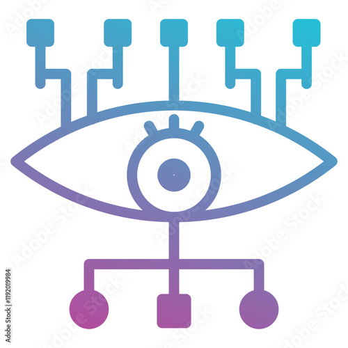 bionic eye icon element for design