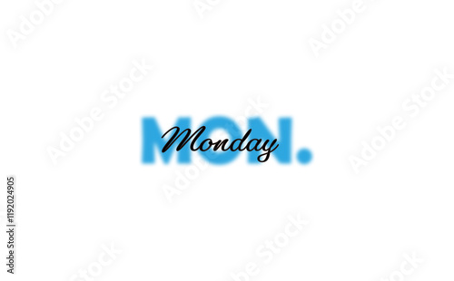憂鬱な月曜日、Blue Monday（ブルーマンデー）のシンプルなロゴ

