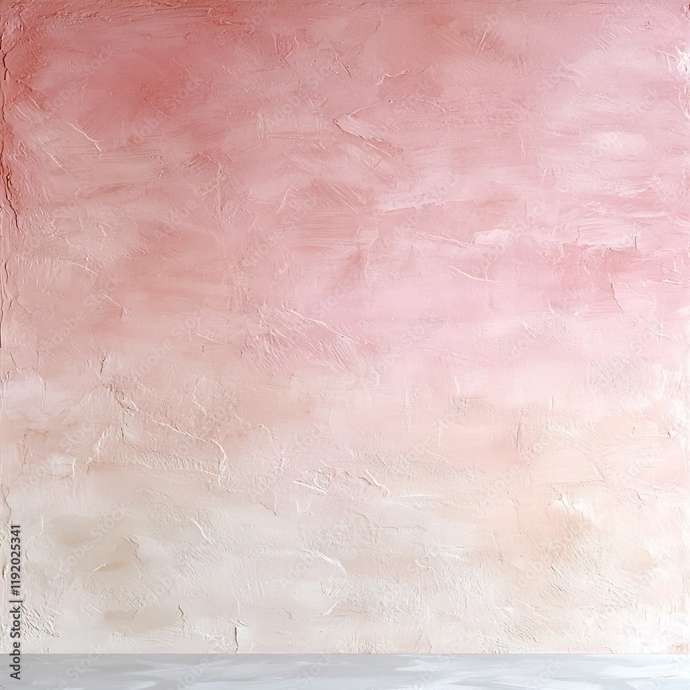Fototapeta premium Sophisticated pastel backdrop showcasing a gradient transition from soft rose to muted beige layered with a delicate textured overlay for a contemporary polished feel