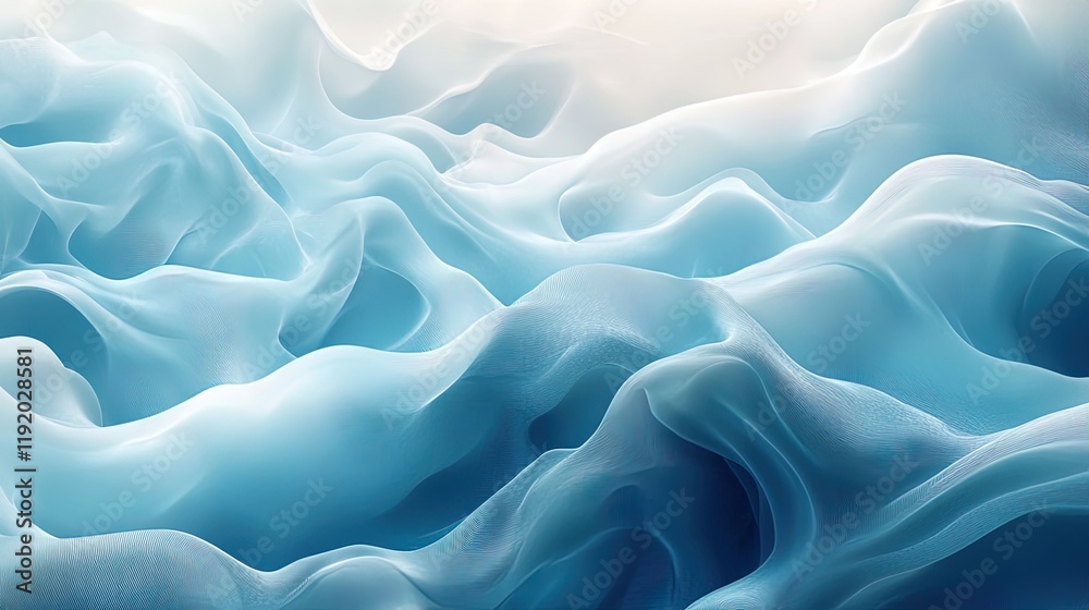 Obraz premium Minimalist underwater textures with delicate flowing patterns and soft marine tones
