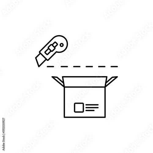 The Outline Cutter icon is for opening the box.