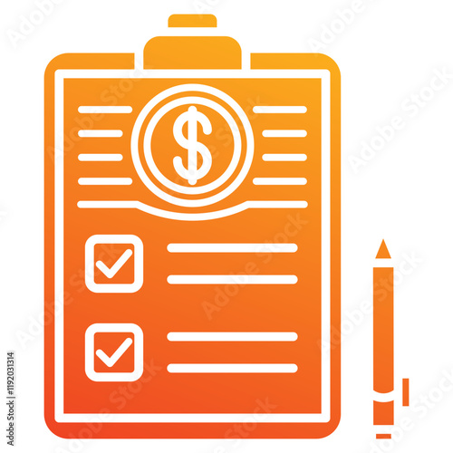 financial planning icon element for design