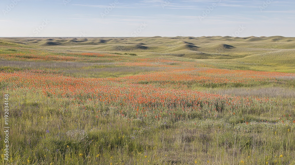 Prairie Landscape with Wildflowers Prairie Landscape with Wildflowers