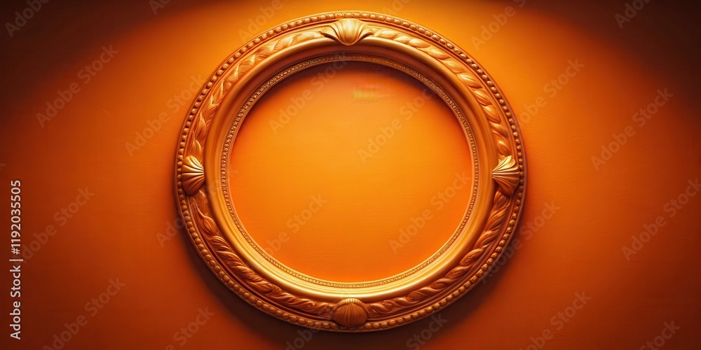Warm orange glow from an old-style orange circle picture frame, circle, orange, circle, orange, old-style Warm orange glow from an old-style orange circle picture frame, circle, orange, circle, orange, old-style