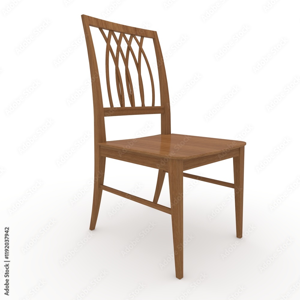 3d render Chair design element. Furniture Collection