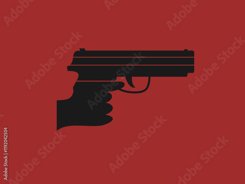 flat design murder vector illustration