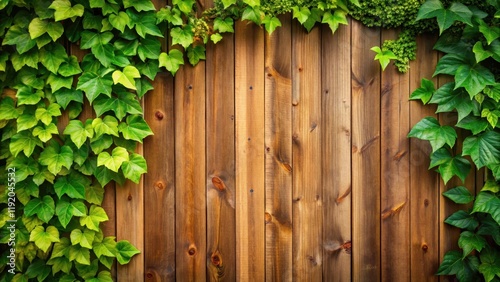 A corner with lush green leaves and vines on a wooden fence, nature, ornamental,  nature, ornamental