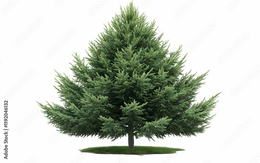 Fototapeta premium Evergreen tree isolated on white background