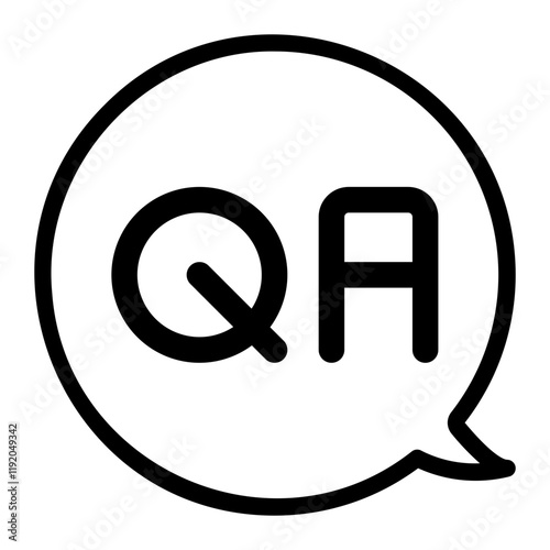 qa glyph icon