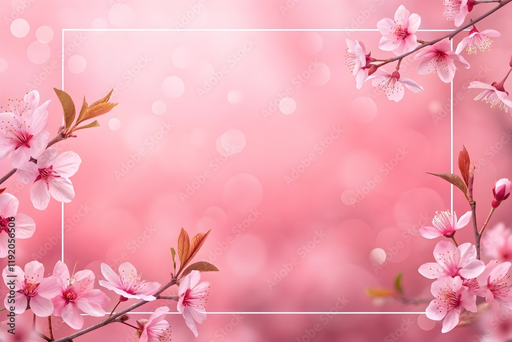 Naklejka premium pink cherry blossom