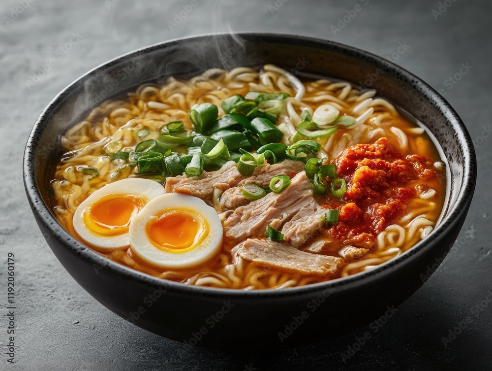 Bowl of Ramen with Egg and Meat Bowl of Ramen with Egg and Meat