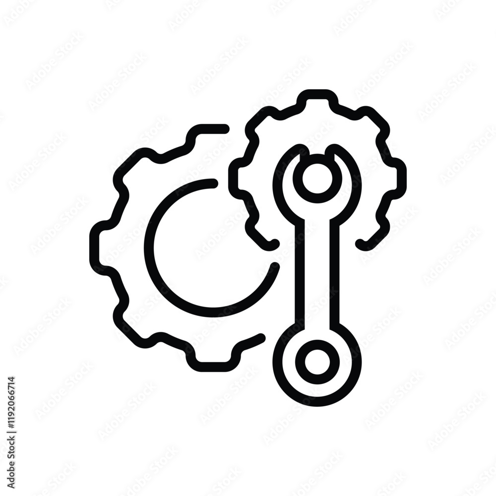 Black line icon for maintenance Black line icon for maintenance