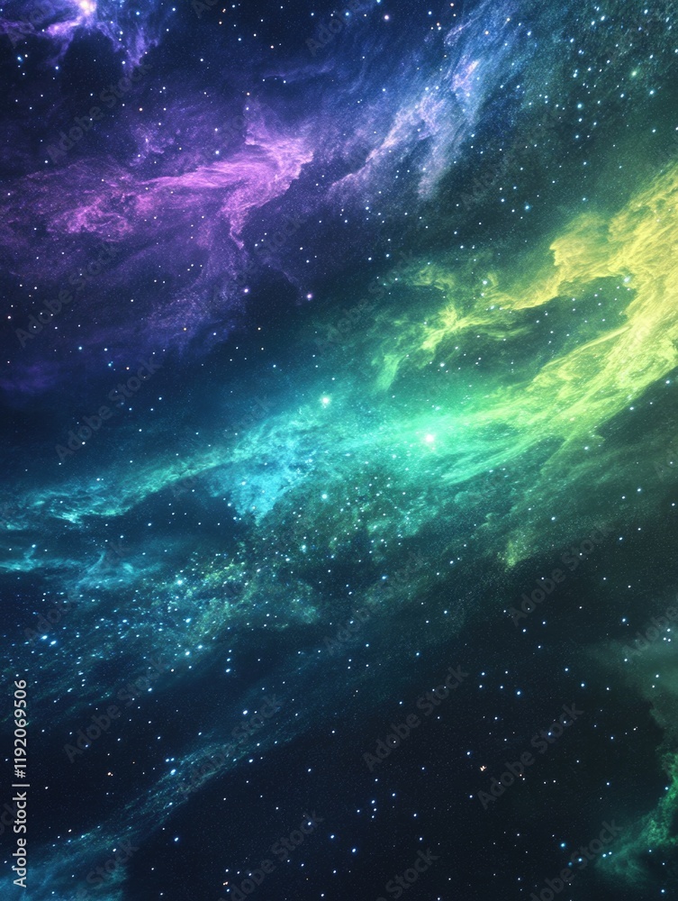 Fototapeta premium Space with Stars and Nebulas