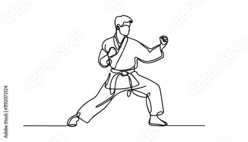 martial art line art