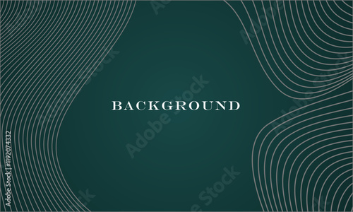 A background with a dark green color and white curved line patterns on the left and right sides. The pattern gives a dynamic and modern impression, perfect for various graphic design needs such as ban