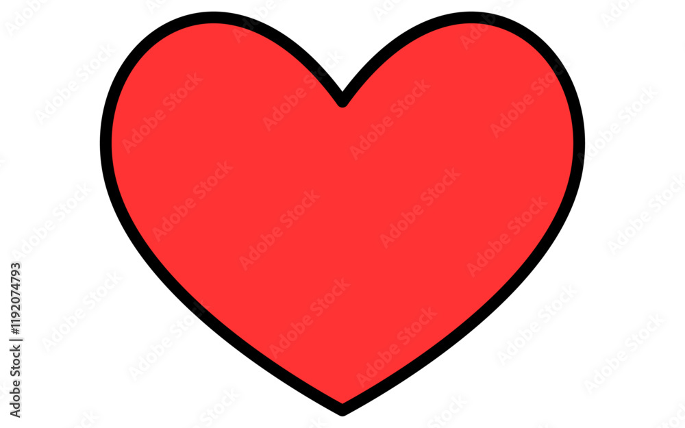 Fototapeta premium Heart, Simple and cute Valentine's Day icon